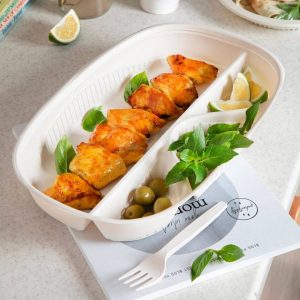 قیمت ظروف یکبار مصرف چهارخانه گیاهی